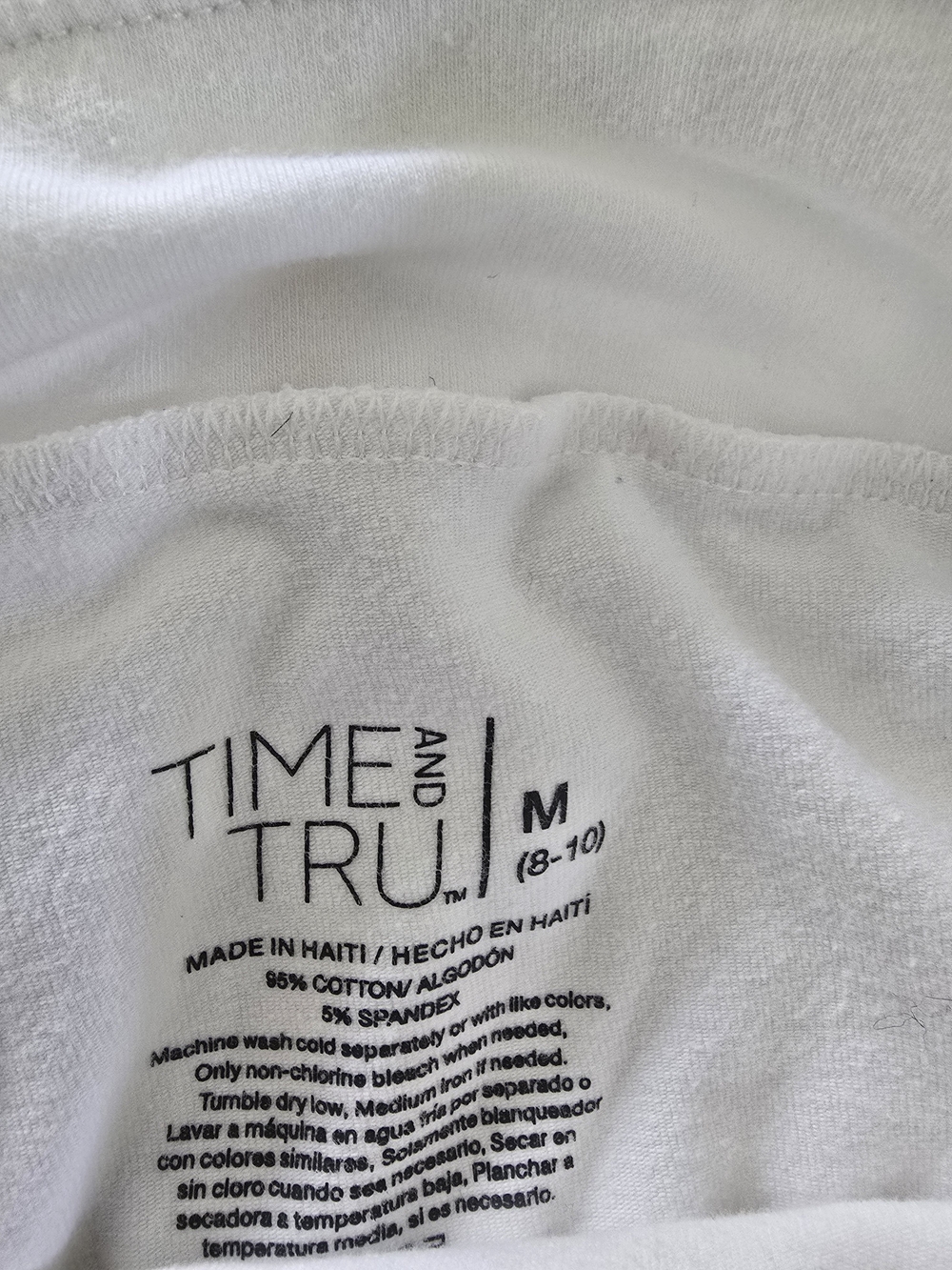 Time and Tru White Women's Leggings - Pull-On - Picture 2 of 2